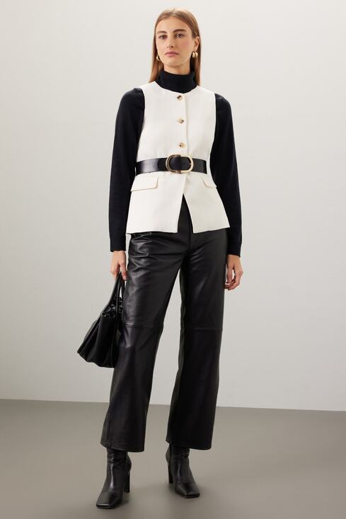 Veda Pants - Veda Womens Leather Pants Black Size 8